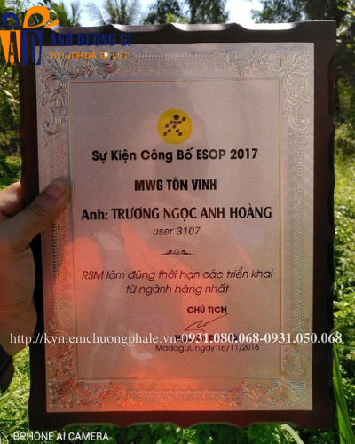 Bảng vinh danh đồng gỗ - ĐG 21
